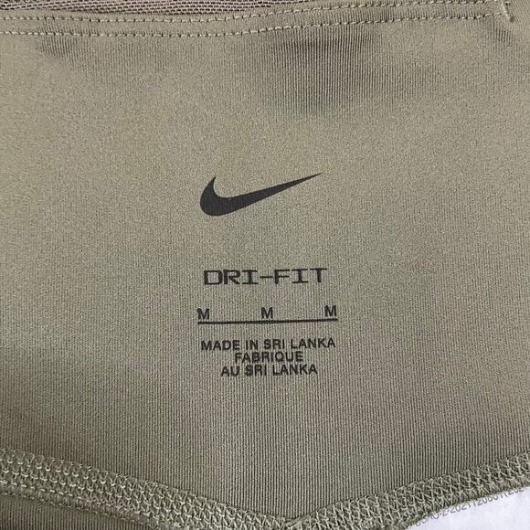 Nike Dri-Fit Leggings Green Leopard Swoosh Ankle Length Women’s Medium - Picture 3 of 12